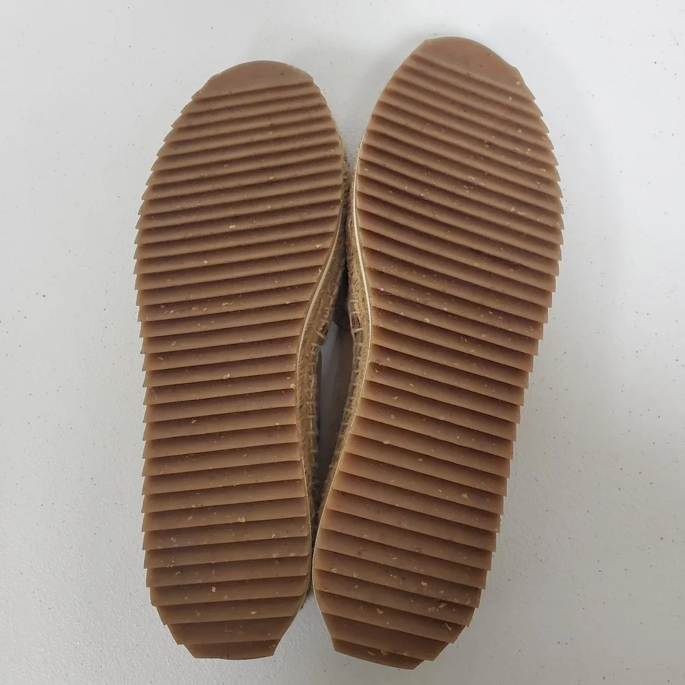 Rag & Bone Women Leather Slip On Platform Espadrilles Size 9.5 US 39.5 EU Brown